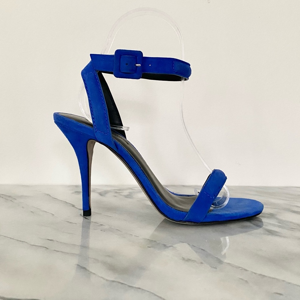 ALEXANDER WANG Antonia Heels in Blue Suede, 36, 6
